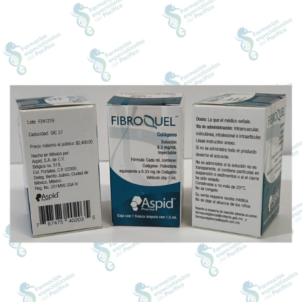 Fibroquel 1.5ml (colágeno) 3 pzs