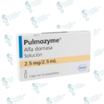 pulmozyme 2.5mg (alfa dornasa) caja c/6 ampolletas