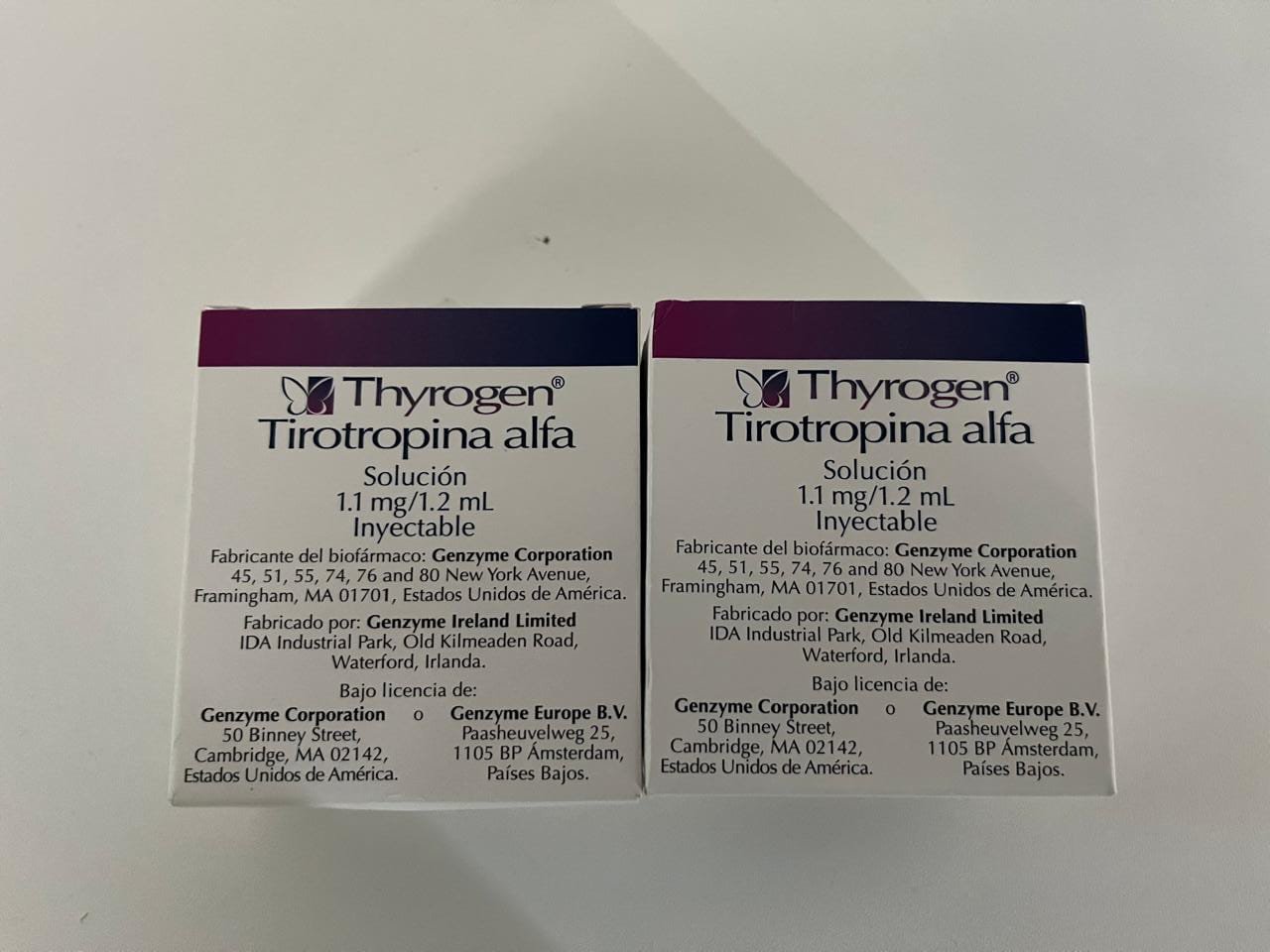 Thyrogen 1 1mg (tirotropina alfa) 2 ampolletas Image 2