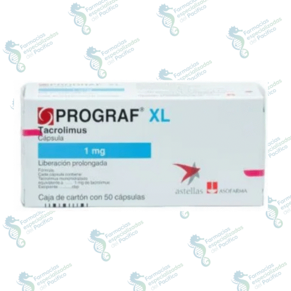 Prograf XL 1mg (tacrolimus) 50 capsulas