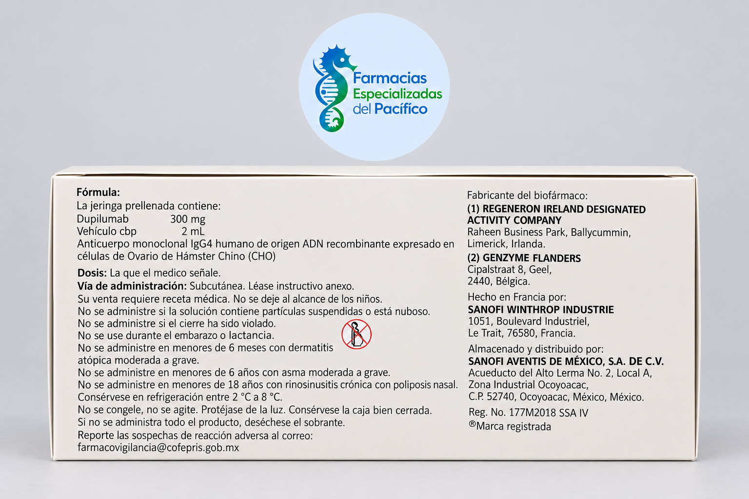 Dupixent 300mg (Dupilumab) 2 jeringas prellenadas Imagen 3