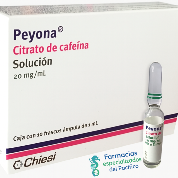 Peyona 20 mg/ ML (citrato de cafeína) 10 frascos de 1 ml