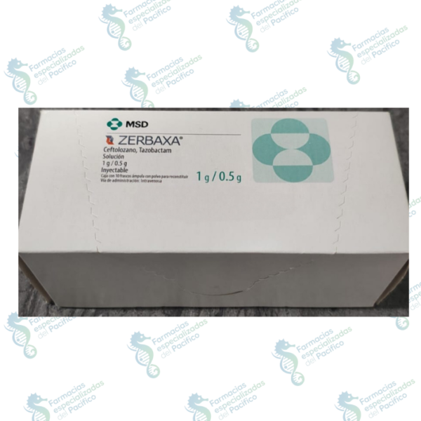 Zerbaxa 1gr/0 5g (ceftolozano, tazobactam) solución, 10 frascos