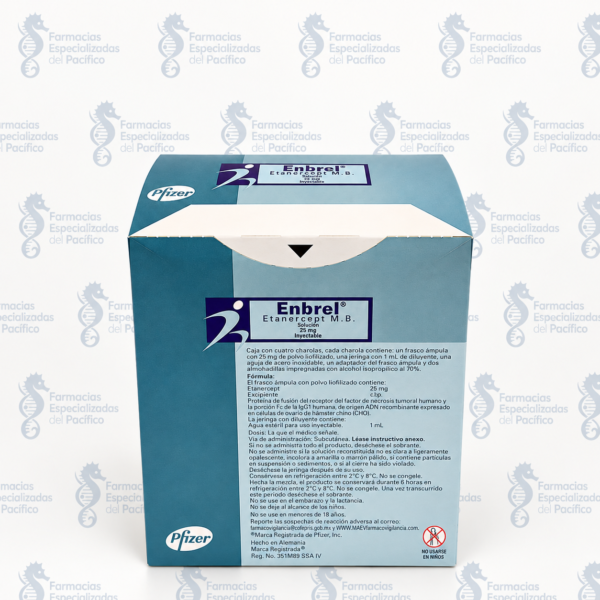 Enbrel 25 mg (Etarnercept) 4 jeringas prellenadas