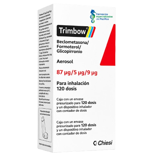 Trimbow Aerosol 87 µg/5 µg/9 µg para inhalación 120 dosis